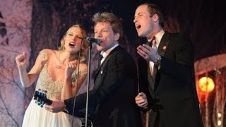 Prince William sings with Jon Bon Jovi and Taylor Swift [upl. by Ute309]