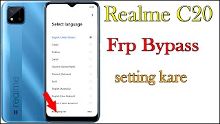 Realme c20 frp setting bypass [upl. by Nace]