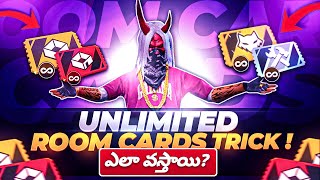 How To Get Unlimited Room Cards In Free Fire Pro Tips amp Tricks In Telugu [upl. by Chaddie]