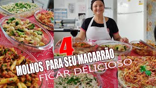 COMO FAZER MOLHOS PARA MACARRÃO  RECEITAS DA ROSA [upl. by Dedrick410]