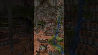 Minecraft Cave Base Terraforming  Adding an Easy Waterfall shorts [upl. by Anaitak385]