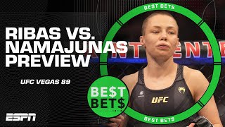 Best Bets for UFC Vegas 89 Amanda Ribas vs Rose Namajunas  ESPN MMA [upl. by Prevot]