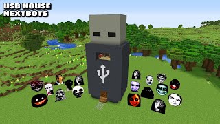 SURVIVAL USB HOUSE WITH 100 NEXTBOTS in Minecraft  Gameplay  Coffin Meme [upl. by Dagny12]