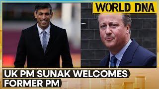 UK PM Rishi Sunak welcomes David Cameron in his speech as UK cabinet reshuffles  World DNA [upl. by Ferretti]