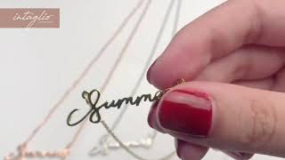 Handwritten Custom Necklace [upl. by Nelie]