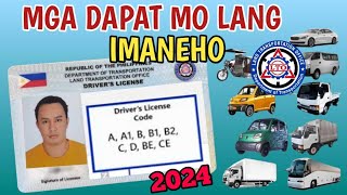 MGA PAGBABAGO SA DRIVERS LICENSE 2024  BAGONG RESTRICTIONS CODE  TAMA NA DRIVERS LICENSE CODE [upl. by Rogerg]