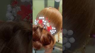 jura hairstyle hairstyle shorts easy hairstyles bun hair style for saree [upl. by Vilma]