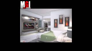 Drawing a Bedroom Perspective from a 3ds Max rendering [upl. by Ydde]