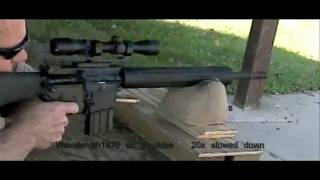 450 Bushmaster AR15 in slow motion 600 framessec Part 2 [upl. by Tarryn]