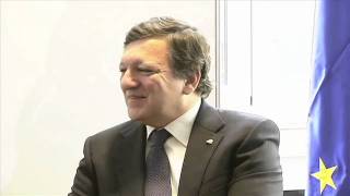 Barroso meets Rwandas Kagame Zimbabwes Tsvangirai [upl. by Weinhardt417]