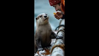 Arctic Beavers Found in the Middle of the Ocean shorts cuteanimal wildlife sea [upl. by Dielle]