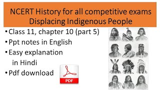 class 11 history chapter 10  displacing indigenous peoples  part 5 [upl. by Mandel]