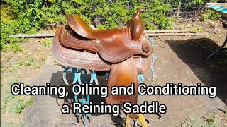 How to Clean Oil and Condition a Western Reining Saddle [upl. by Sherwood405]