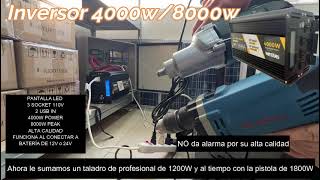 Inversor 4000Watts 12v o 24v a 110v Onda Pura Wattars [upl. by Rattan]