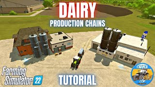 GUIDE TO DAIRY PRODUCTIONS  Farming Simulator 22 [upl. by Arobed197]