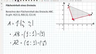 Determinante  Flächeninhalt Dreieck 7I2  7II2 [upl. by Eninotna]