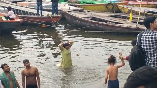 Ganga Snan  ganga snan today new video  ganga snan varanasi  ganga snan vlog [upl. by Mckay]