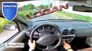 Dacia Logan I 14MPI 8V 2008  75HP112NM  POV TEST DRIVE POV ACCELERATION POV REVIEW  DrivePOV [upl. by Nayek310]