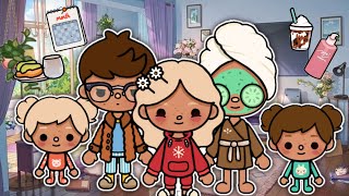 Autumn Family Morning Routine  with voice  Toca Boca Life World Roleplay [upl. by Iffar668]