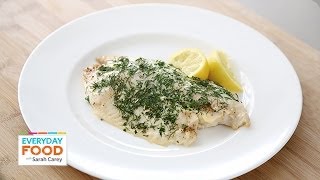 Baked Tilapia with Fresh Herbs  Everyday Food with Sarah Carey [upl. by Nauqad]