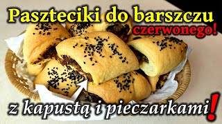 248 Przepis na PASZTECIKI z kapustą i pieczarkami do czerwonego barszczu Paszteciki na wigilię [upl. by Johnny]