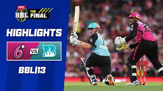 Sydney Sixers v Brisbane Heat  BBL13 [upl. by Suivatco489]