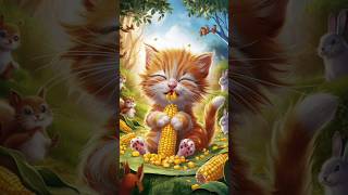 Corn Cat🌽🐱cuteanimal cuteanimal aiimages catlover cutecat cutepet sad kitten ahorts viral [upl. by Boycie]