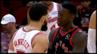 Dennis Schröder amp Fred VanVleet Funny and Extended Altercation [upl. by Nirrej]