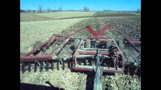 Disking cornstalks with a 4840 John Deere [upl. by Ermey]