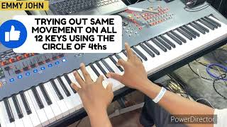 How to use THIS CHORD voicings on F As passing chords HOSANNABLESSED BE THE LORD piano music [upl. by Iralam]