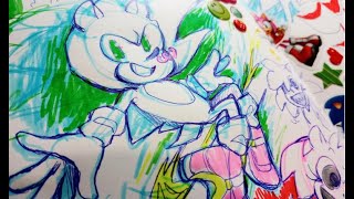 Sketchbook Tour 33part 1  the one with TONS of Sonic content [upl. by Aihsirt]