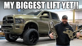 The BIGGEST Lift Ive EVER Installed This Truck Looks INSANE [upl. by Redfield695]