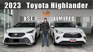 Refreshed 2023 Toyota Highlander Limited vs Highlander XSE [upl. by Torrance]