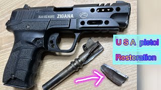 USA 9MM pistol New barrel restoration gun restoration [upl. by Drofyar640]