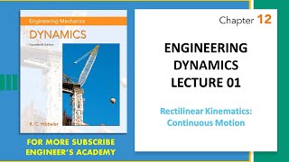 Lecture 1  Rectilinear Kinematics  Engineering Dynamics Hibbeler 14th Edition  Engineers Academy [upl. by Jacquelynn]