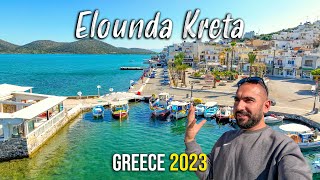 The Beauty of Elounda A Walking and Drone Video Tour Greece Kreta 2023 [upl. by Allissa]