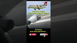 BAE 146 RJ100 approach amp landing  Zurich Airport 17072015 [upl. by Silma]