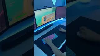 Kid Plays Fortnite With CLIX KEYBOARD [upl. by Idola]