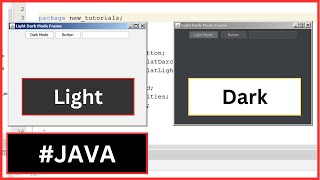 Java Swing  How To Toggle Between Dark and Light Mode In Java Netbeans Using FlatLaf Look and Feel [upl. by Adah]