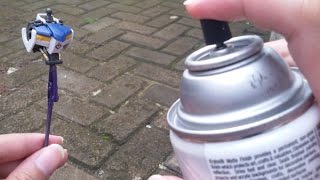 how to Topcoat Gunpla Using Krylon spraycan [upl. by Eedebez332]