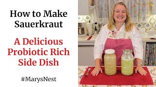 How to Make Homemade Sauerkraut  A Delicious Probiotics Rich Side Dish for Gut Health [upl. by Soble62]