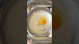 Tarta de Queso de la Viña 4 ingredientes y en 1 minuto shorts [upl. by Orland132]