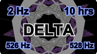 2 Hz DELTA  10 hours for Induce restorative sleep amp Support emotional stability RIGHT ear 528 Hz [upl. by Ardyth]