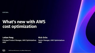 AWS reInvent 2023  What’s new with AWS cost optimization COP204 [upl. by Anirtac]