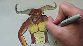 How to Draw a Minotaur [upl. by Ahgiela]