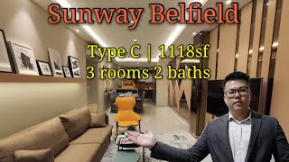 Sunway Belfield Type C 1118sf Show Unit tour with explain  Must Watch before Buy [upl. by Ssac]