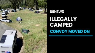 Four protesters connected to Convoy to Canberra arrested for camping illegally at Cotter  ABC News [upl. by Bamberger182]