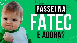 Passei na FATEC e agora  Dicas para quem vai começar a estudar na FATEC [upl. by Yrennalf]