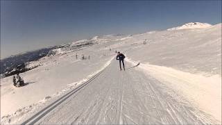 GoPro Hero HD cross country skiing at Norefjell Norway [upl. by Ynhoj]