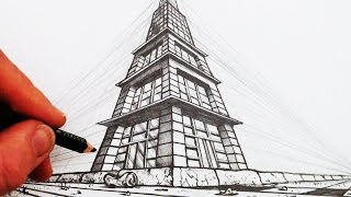 How to Draw in 3Point Perspective Narrated [upl. by Akemeuwkuhc]